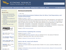 Tablet Screenshot of news.research.stlouisfed.org